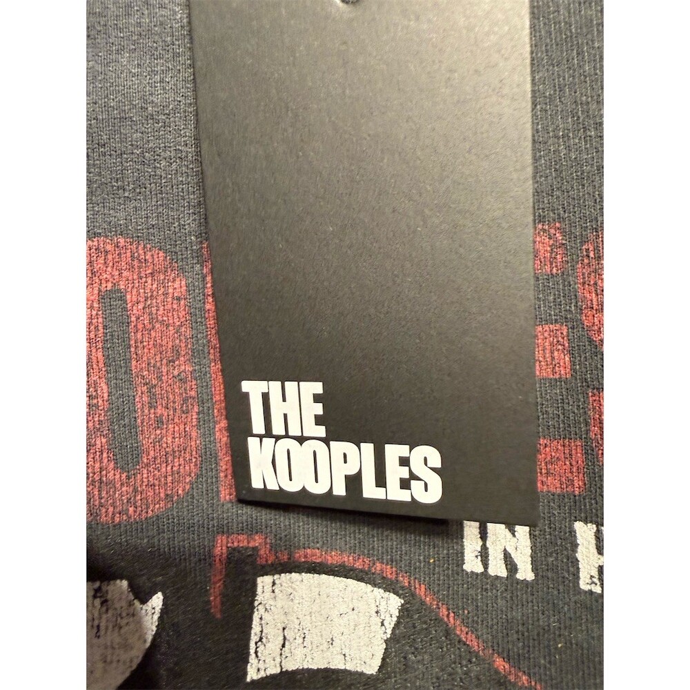 $275 The Kooples Sweatshirt women’s size S Black Racing Team Graphic Pullover - Picture 7 of 8
